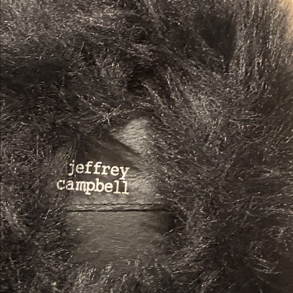 Leather Jeffrey Campbell Furry Slippers Size 9 - Picture 12 of 15